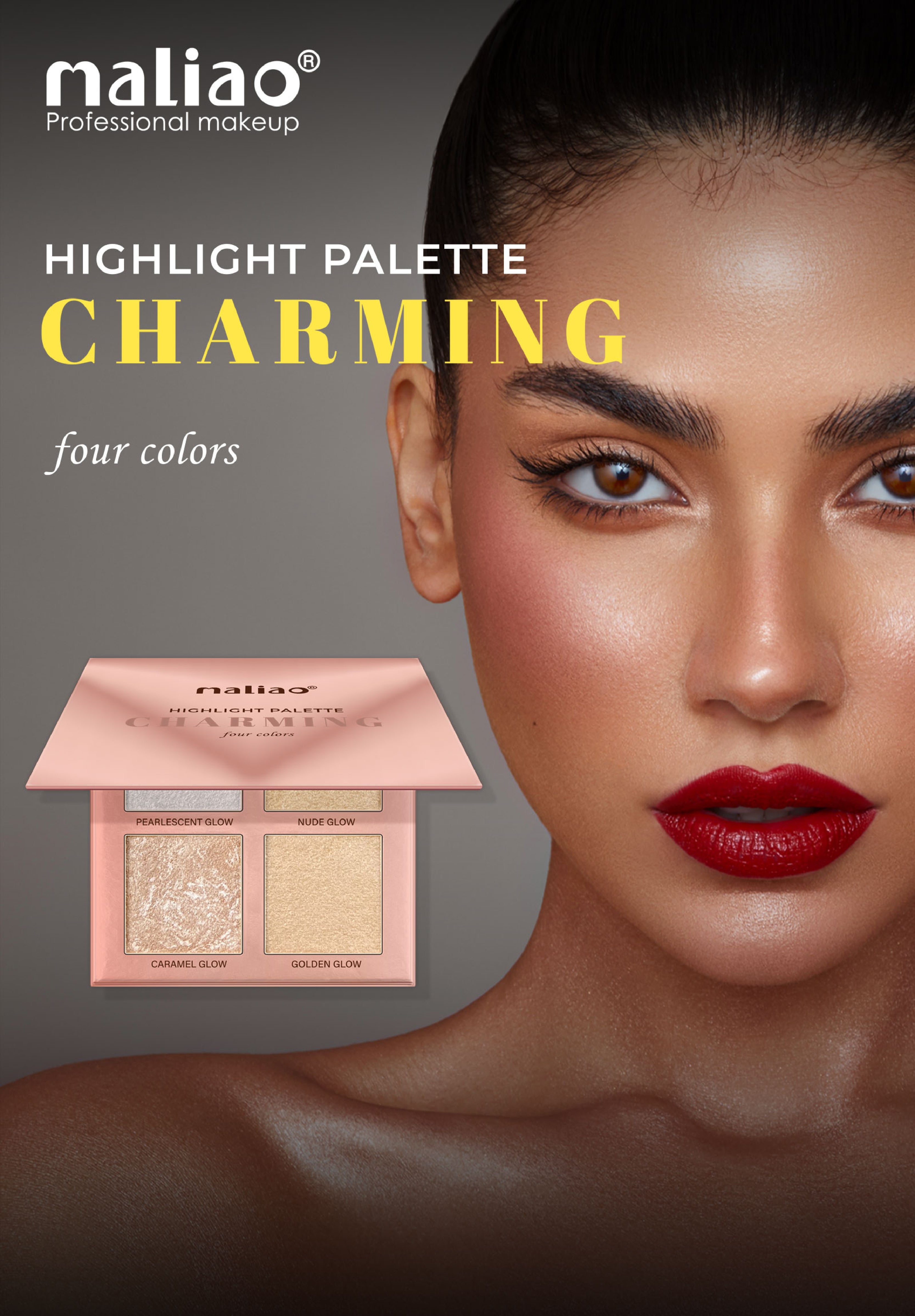 MALIAO Charming Highlight Palette (4 Colors) – Illuminate Your - Maliao Makeup